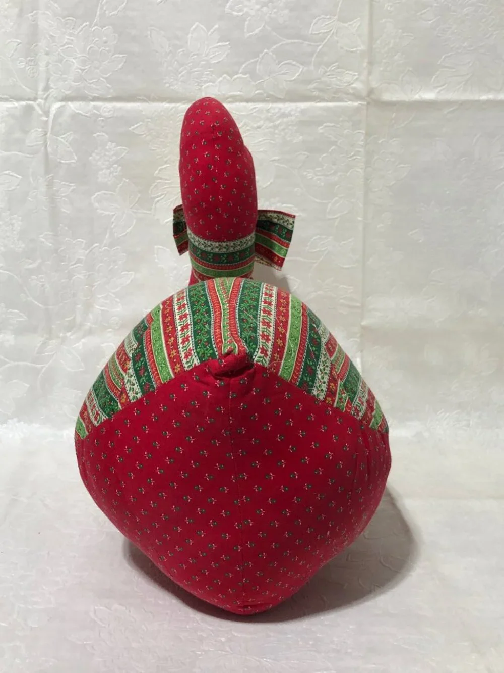 Vintage Fabric Duck Handmade Multicolor Country Cottage Grandmacore Christmas